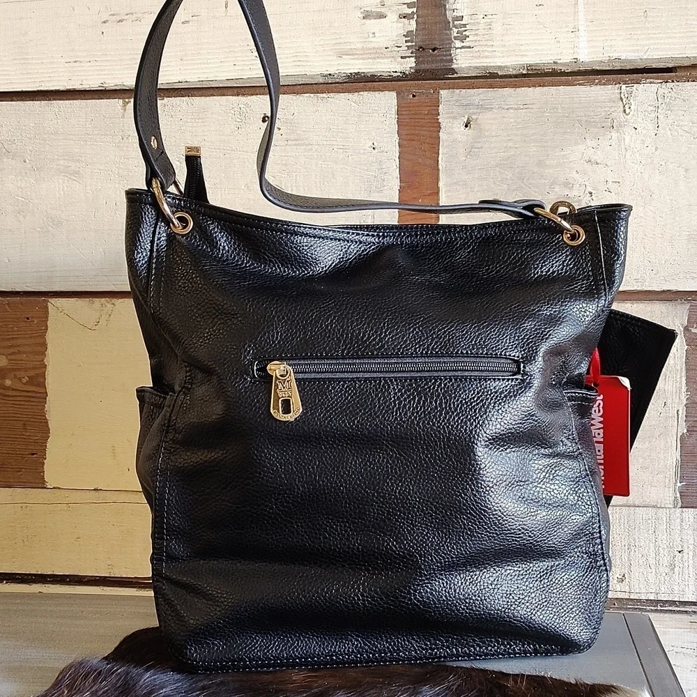 Montana West PU pebble leather black hobo bag with extra zip pouch